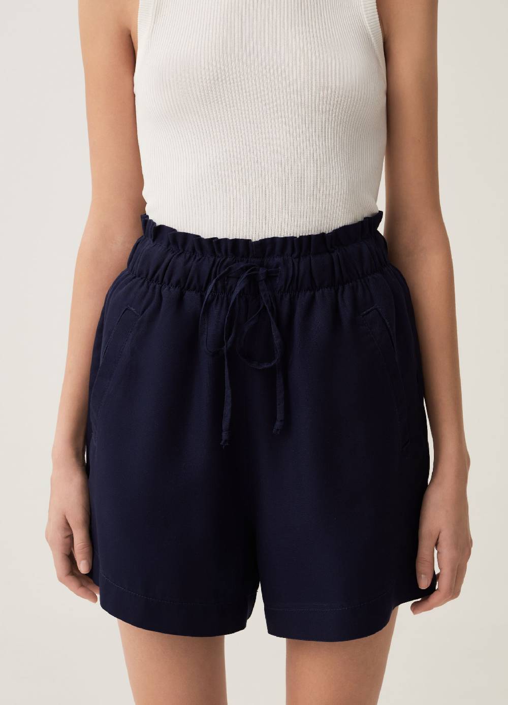 Ovs Shorts In Lyocell Con Coulisse