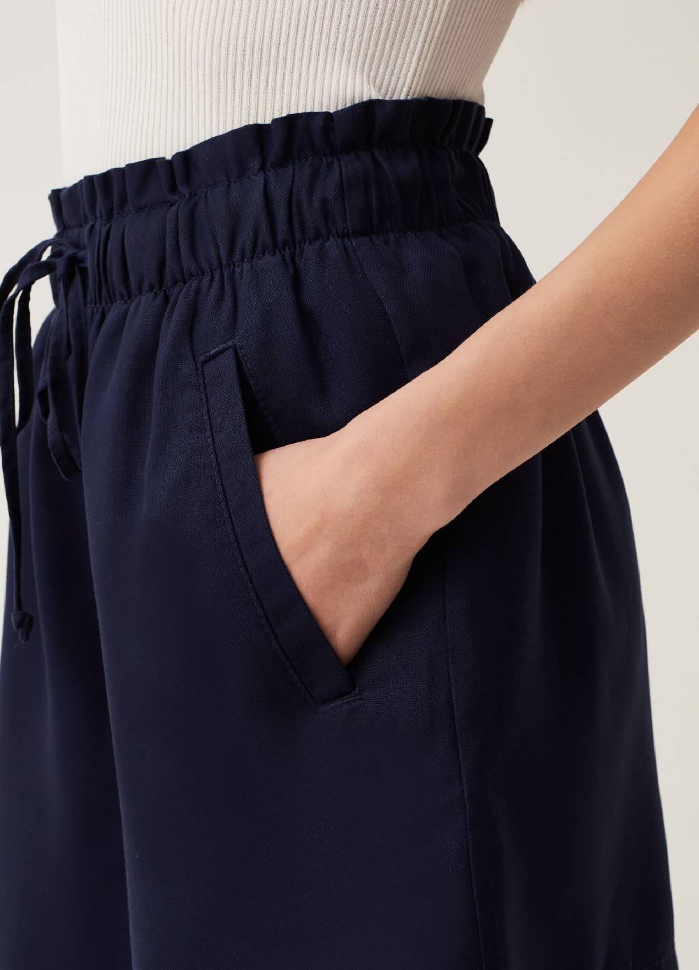 Ovs Shorts In Lyocell Con Coulisse