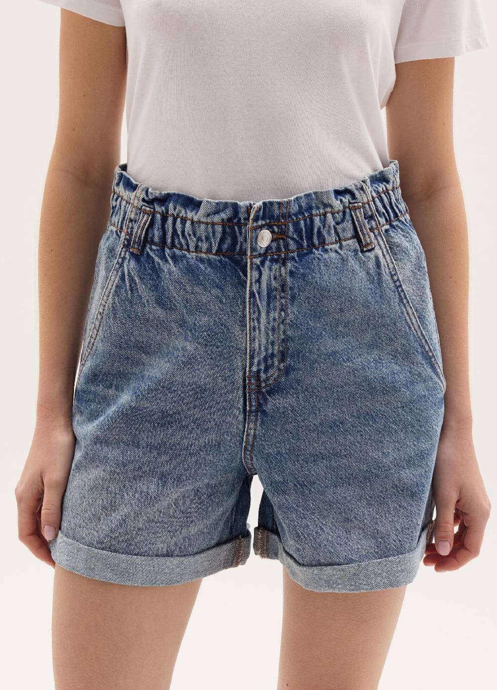 Ovs Shorts Paper Bag In Denim