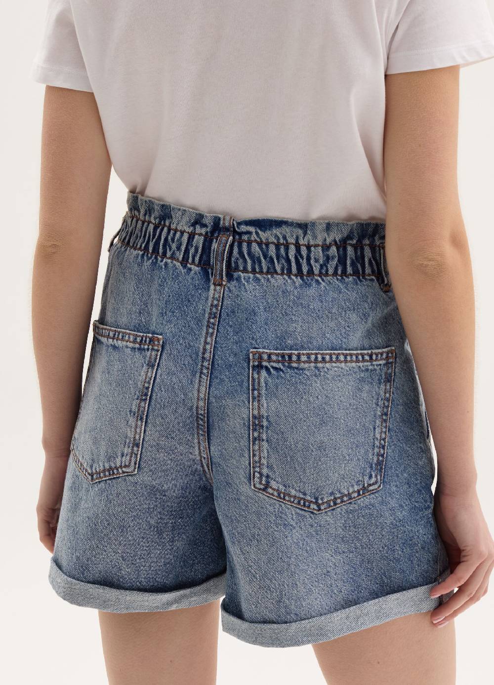 Ovs Shorts Paper Bag In Denim