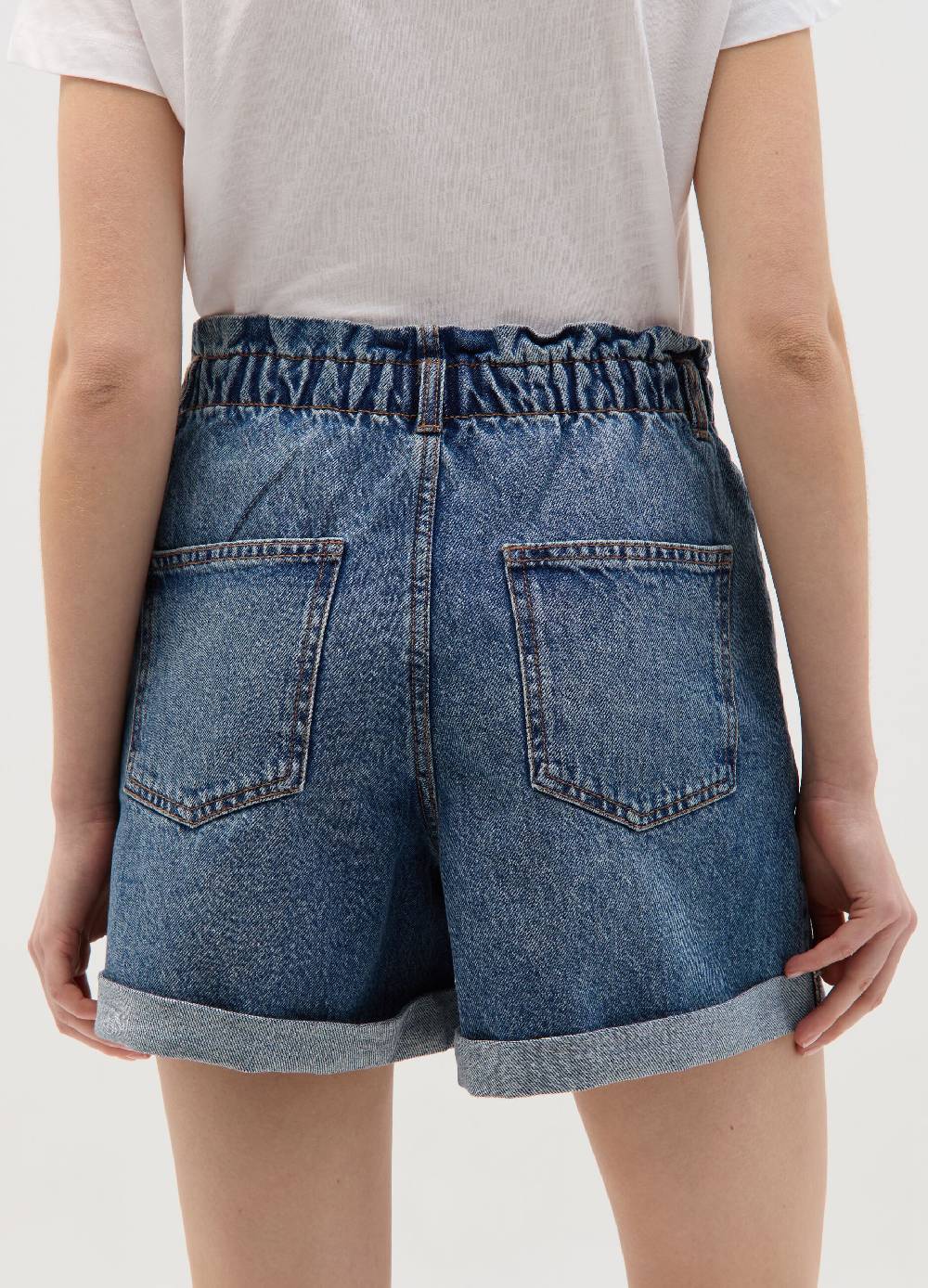 Ovs Shorts Paper Bag In Denim