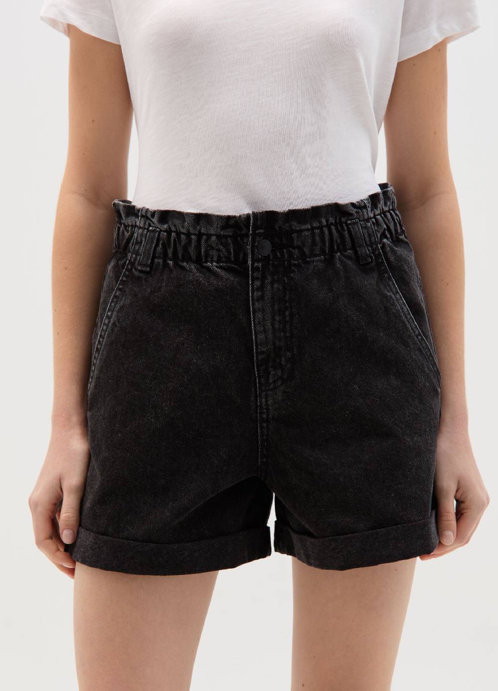 Ovs Shorts Paper Bag In Denim