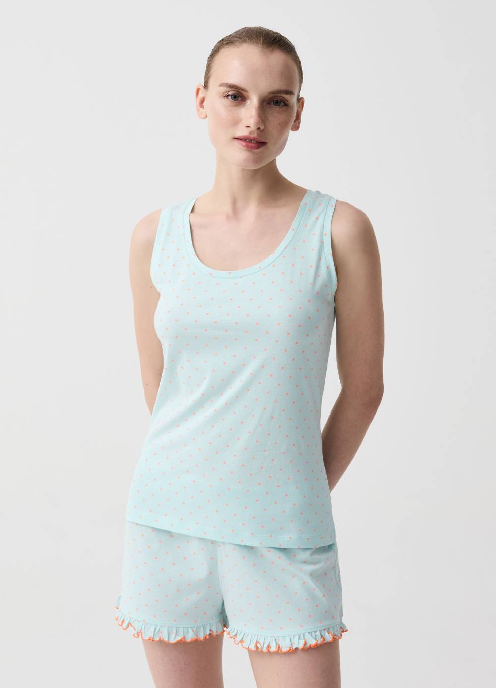 Ovs Shorts pigiama a pois con rouches