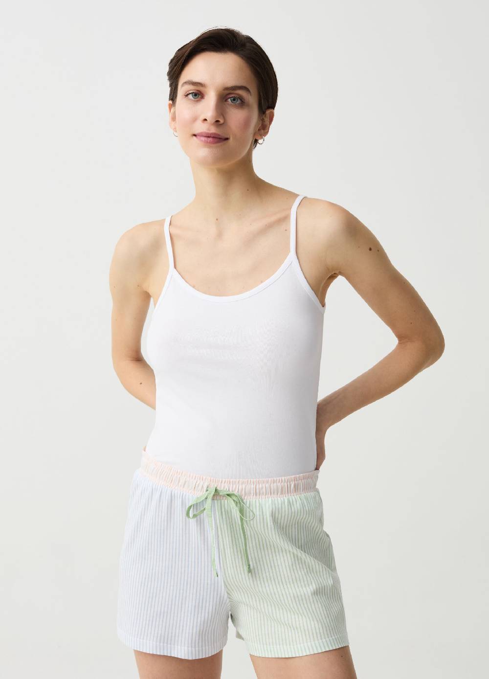 Ovs Shorts pigiama a righe color-block