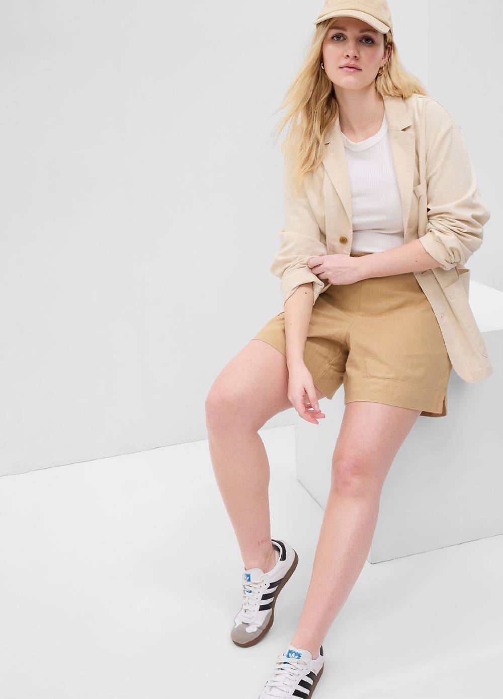 Ovs Shorts Pull On In Lino E Viscosa