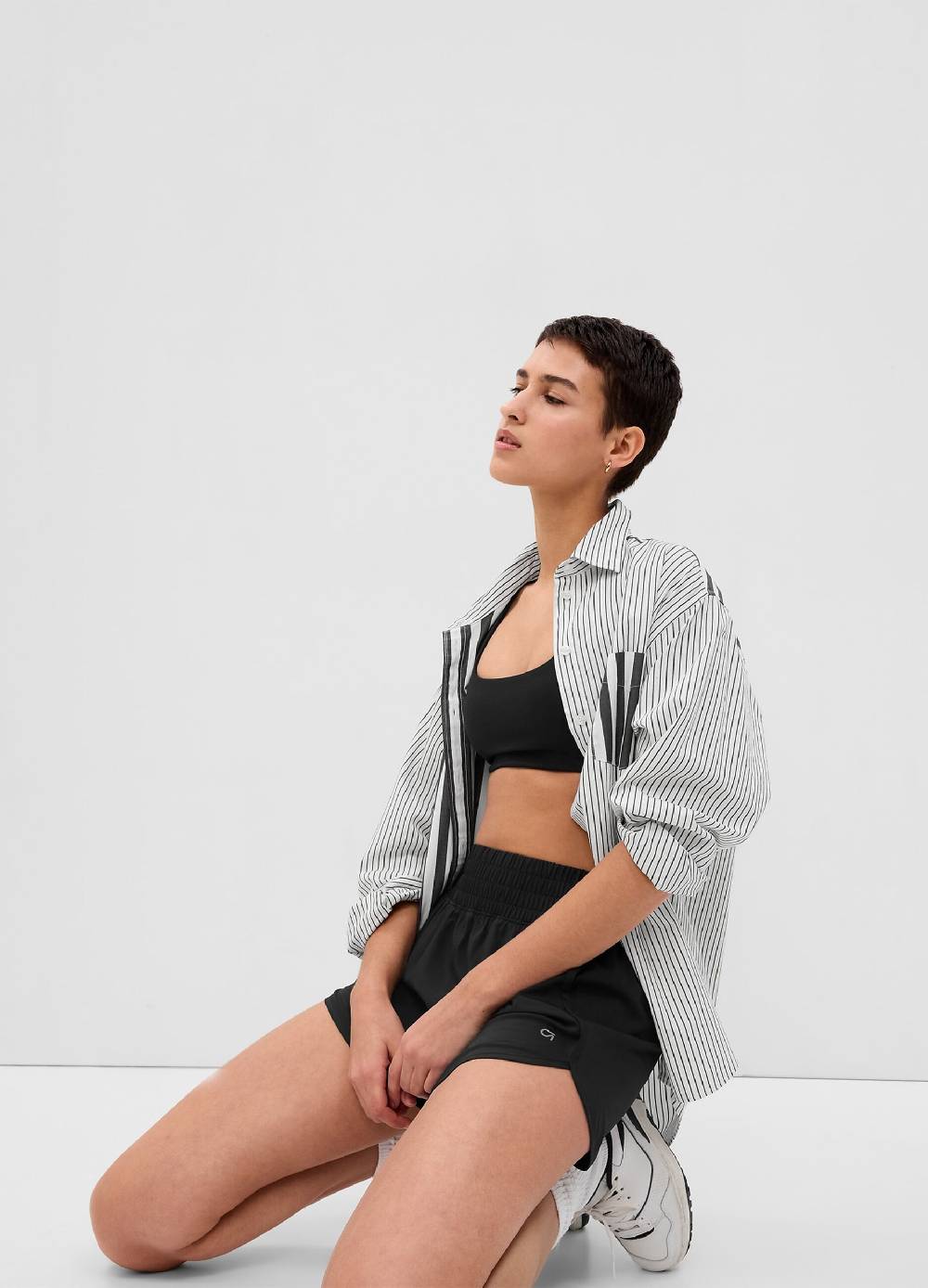 Ovs Shorts Running A Vita Alta Con Stampa Logo