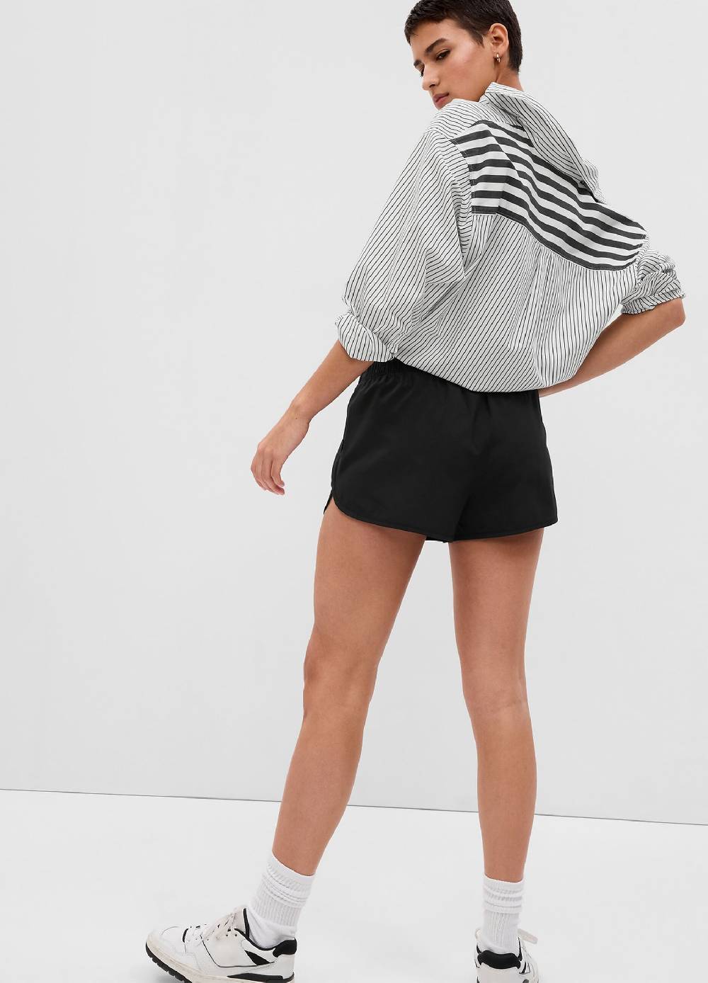 Ovs Shorts Running A Vita Alta Con Stampa Logo