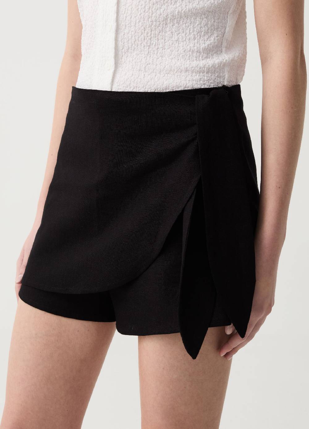 Ovs Skort In Lino E Viscosa
