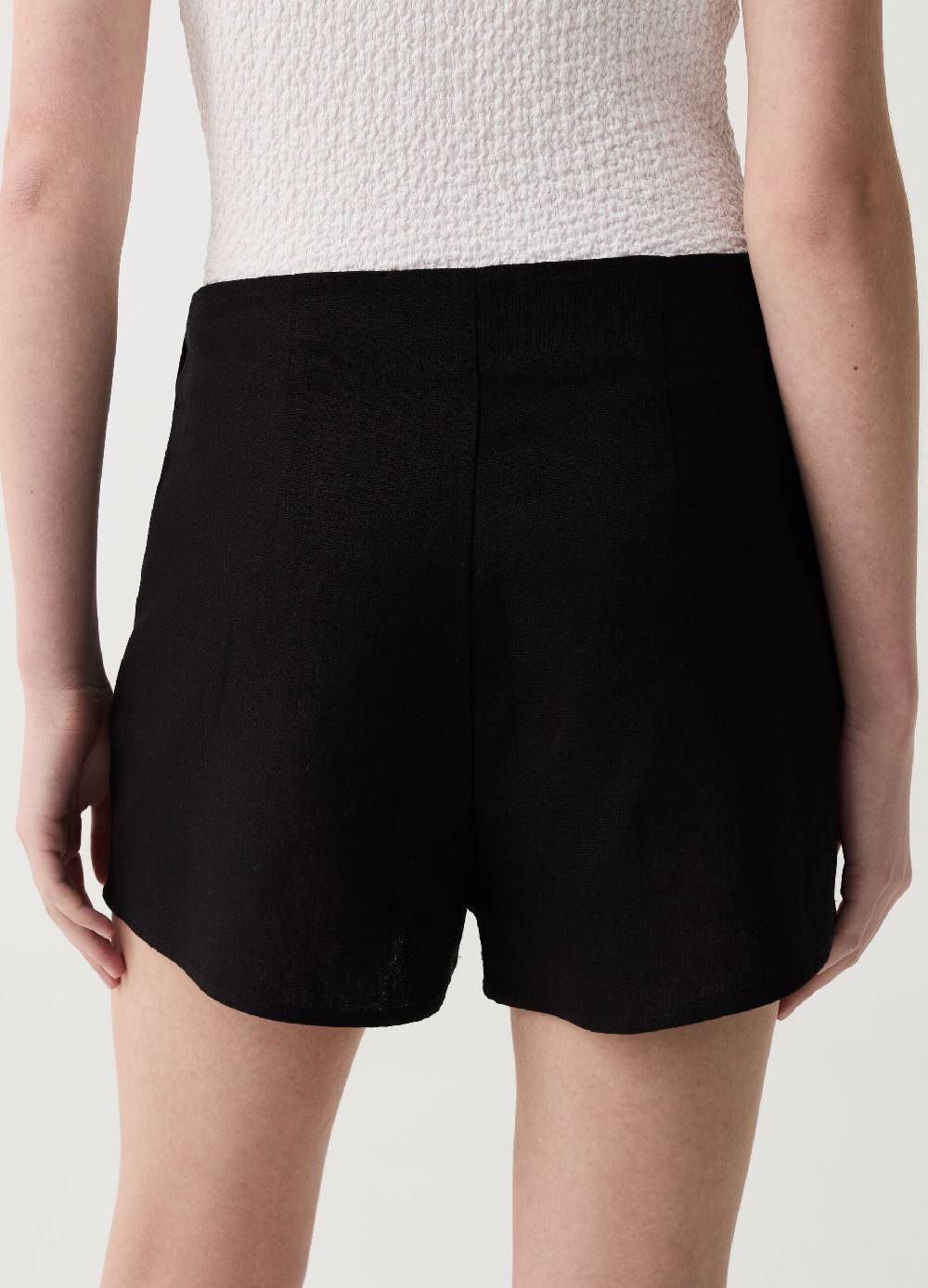 Ovs Skort In Lino E Viscosa