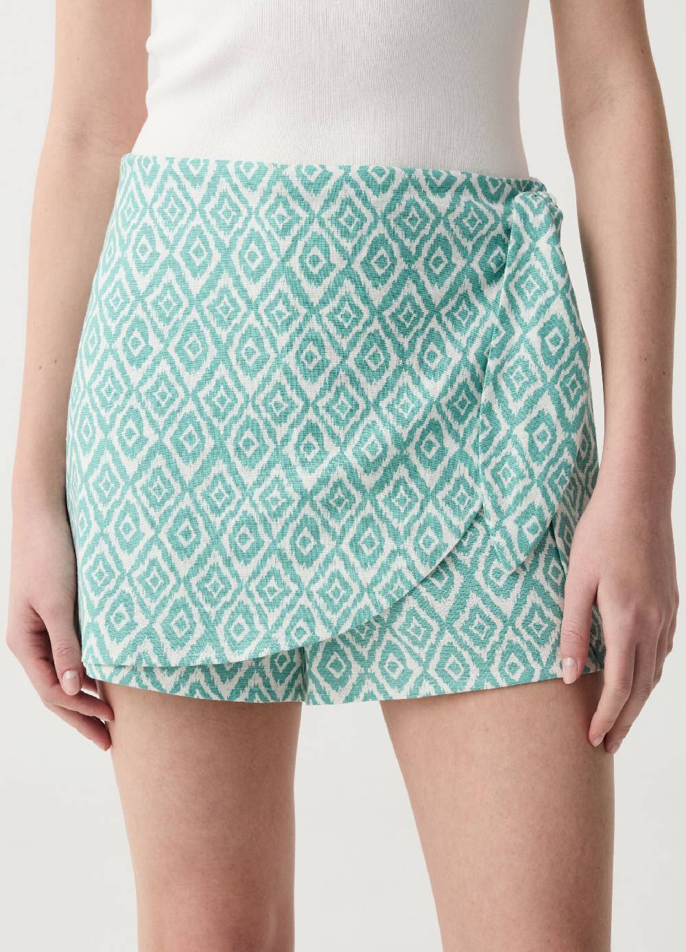Ovs Skort In Lino E Viscosa