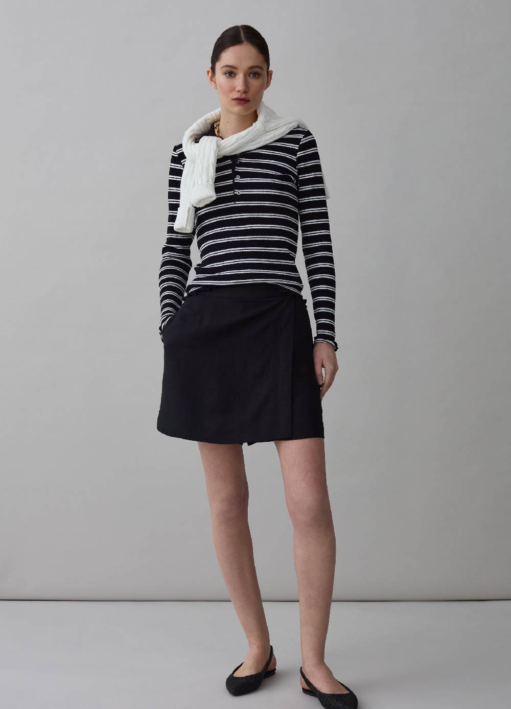 Ovs Skort in lino e viscosa