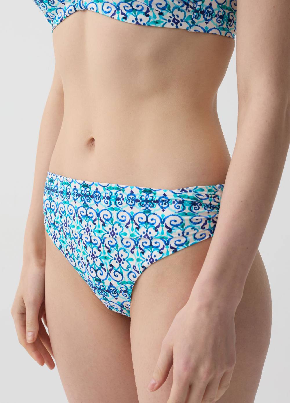 Ovs Slip Bikini A Vita Alta Stampa Maiolica