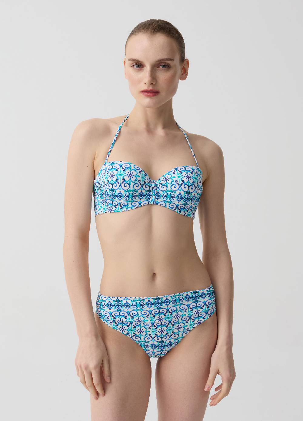 Ovs Slip bikini a vita alta stampa maiolica