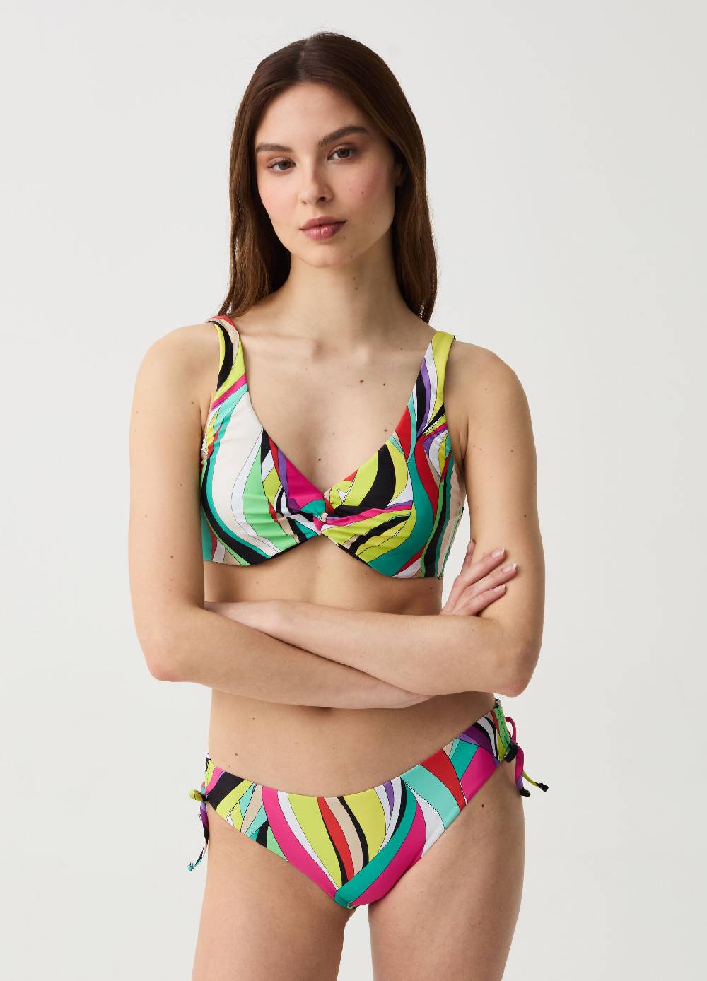 Ovs Slip bikini con coulisse fantasia multicolor