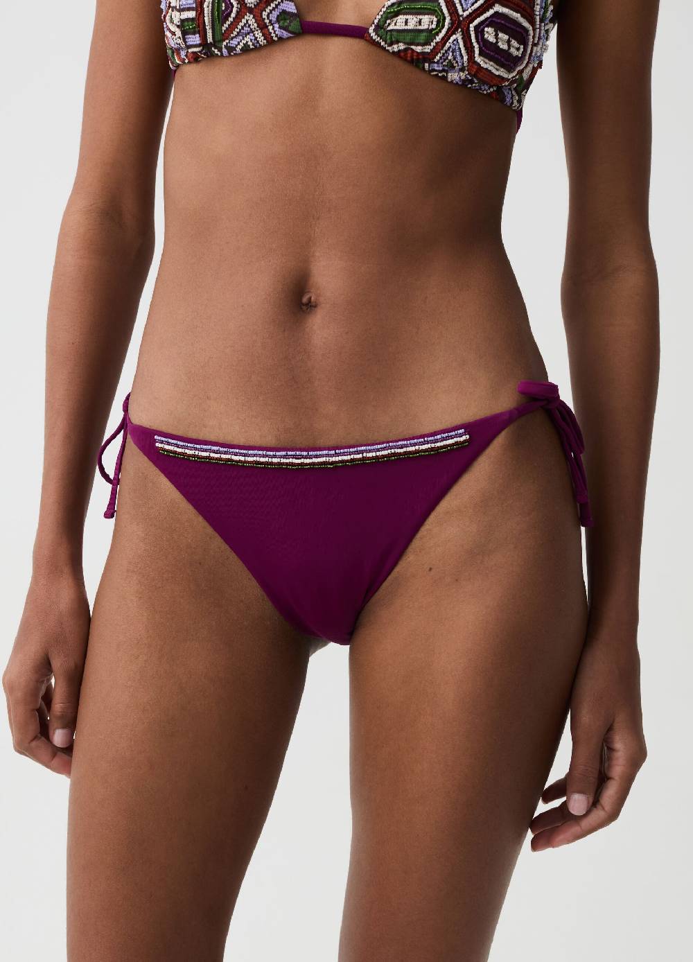 Ovs Slip Bikini Con Laccetti E Perline