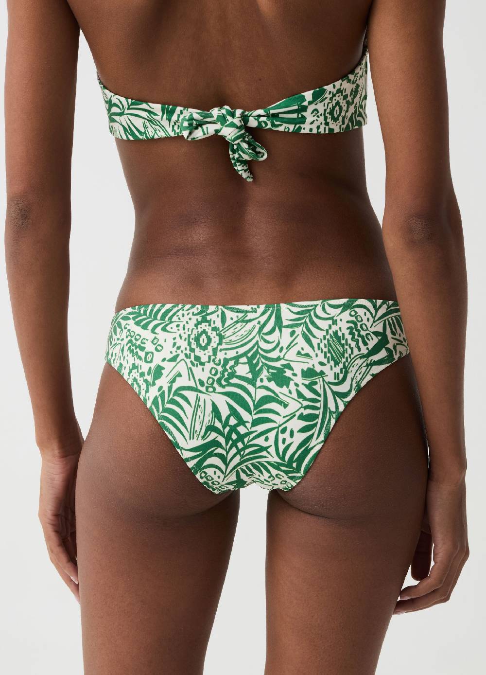 Ovs Slip Bikini Con Nodo Stampa Foliage
