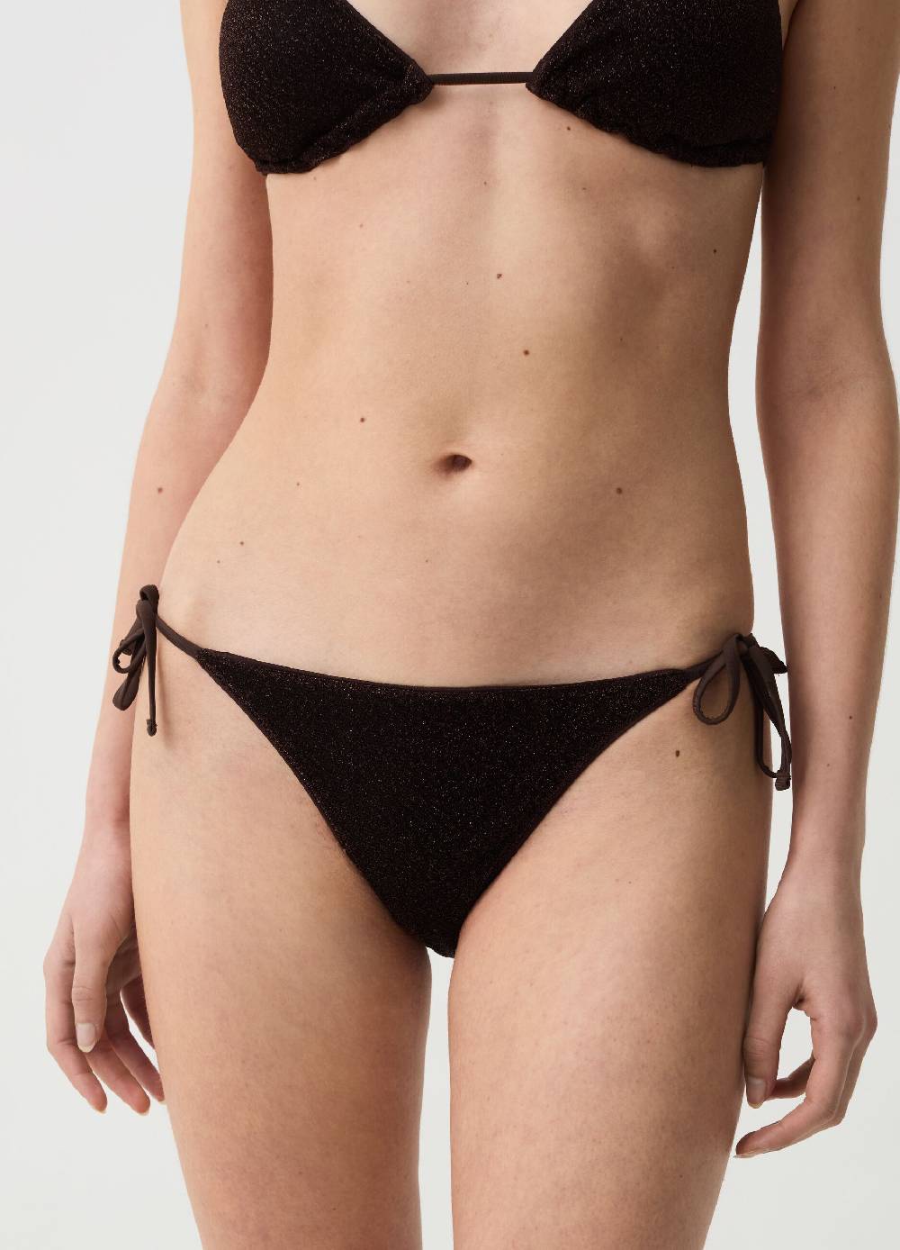 Ovs Slip Bikini In Lurex Con Laccetti
