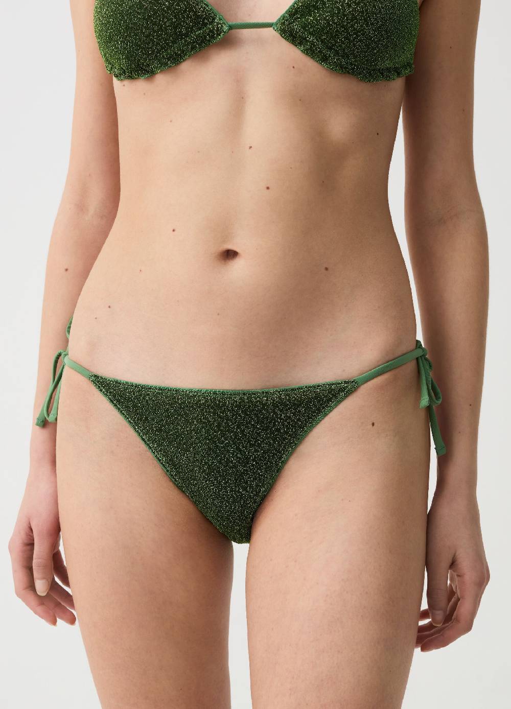 Ovs Slip Bikini In Lurex Con Laccetti