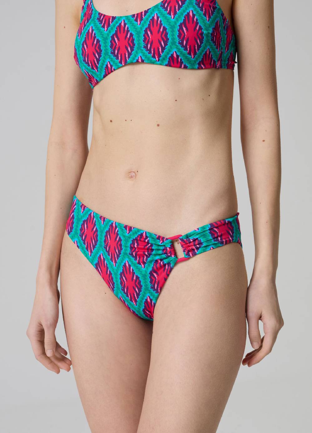 Ovs Slip Bikini Stampa Ikat Con Fibbia