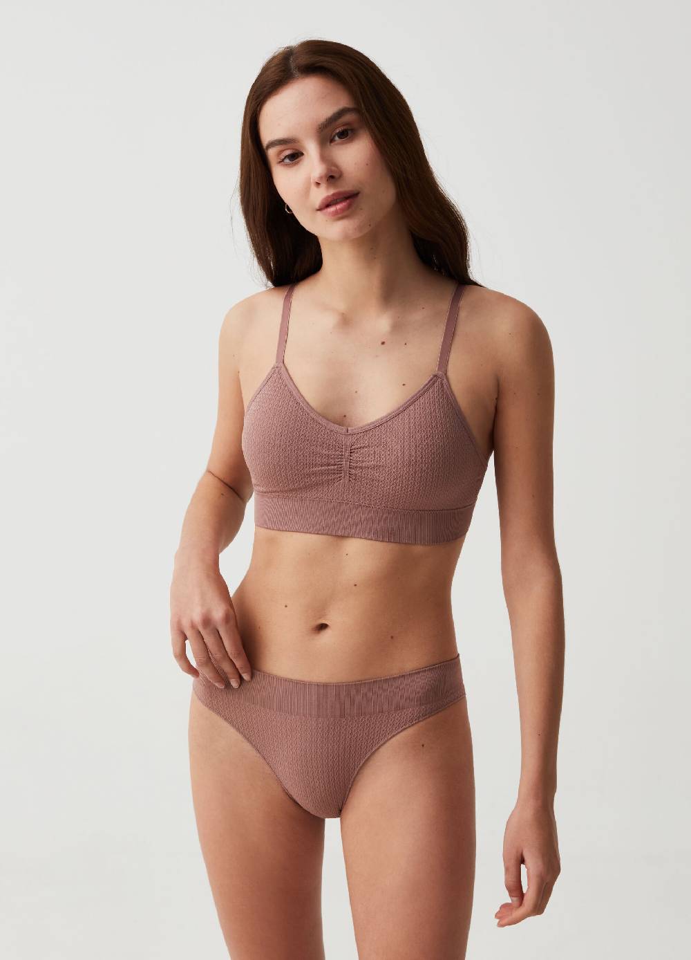 Ovs Slip in microfibra con trama intrecciata