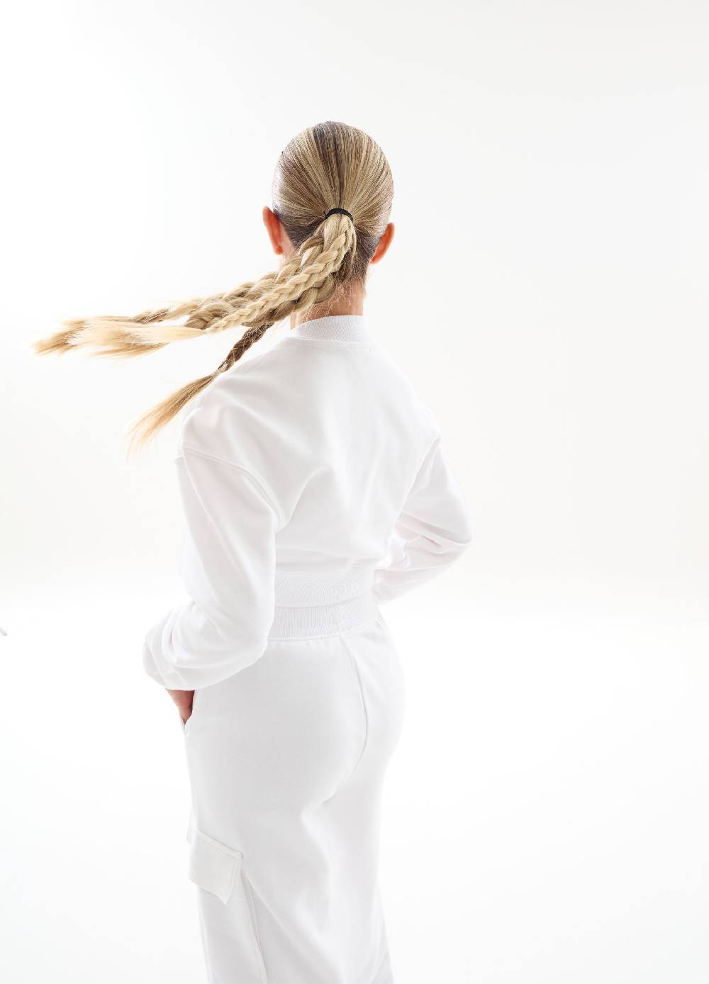 Ovs Sweatshirt Crop White