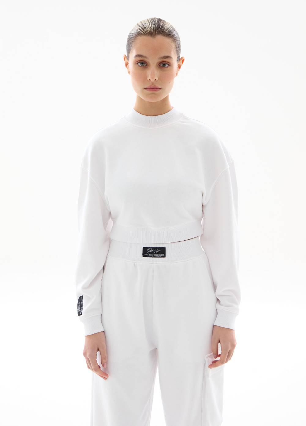 Ovs Sweatshirt Crop White