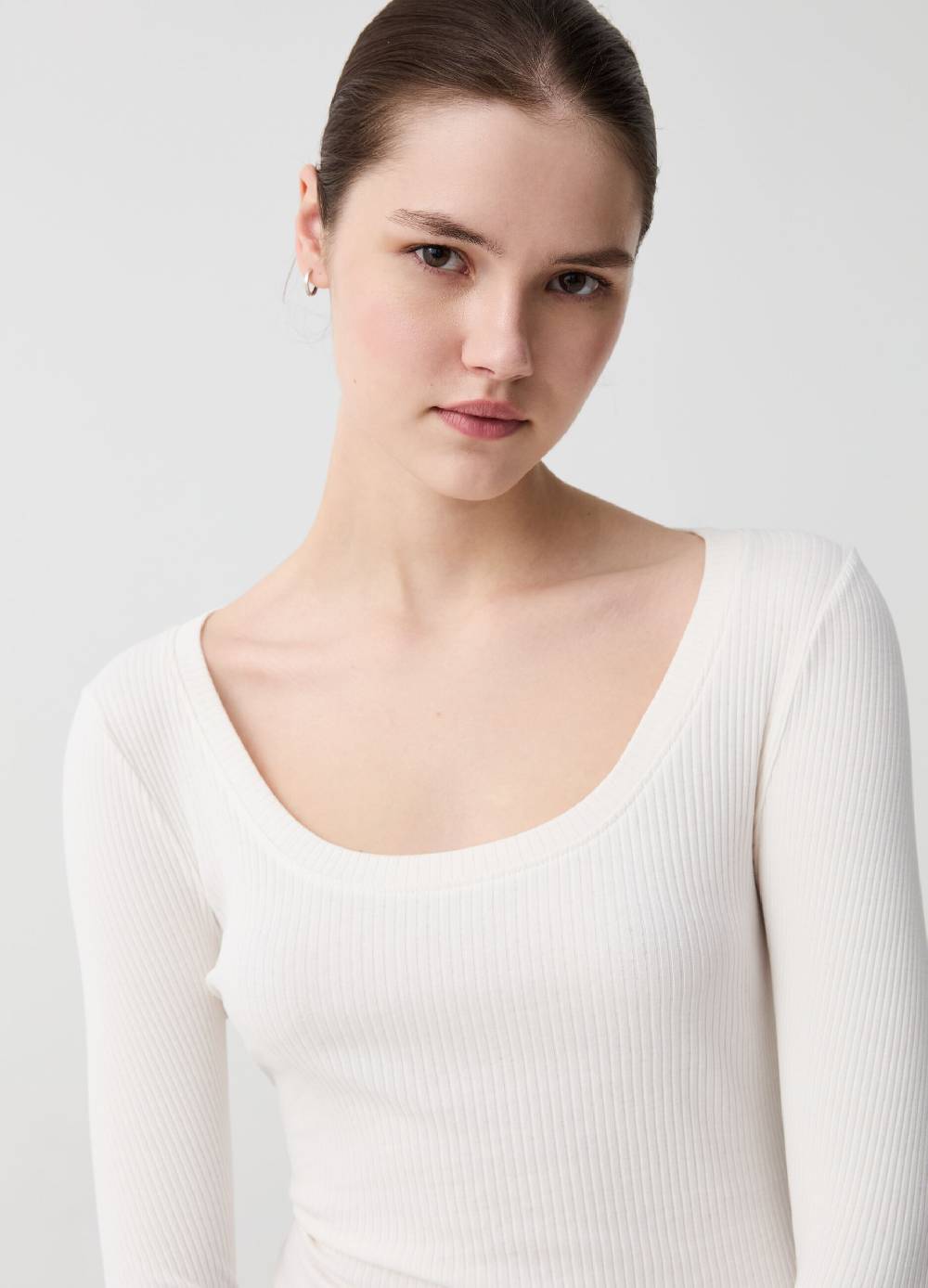 Ovs T-shirt A Costine Con Maniche Lunghe