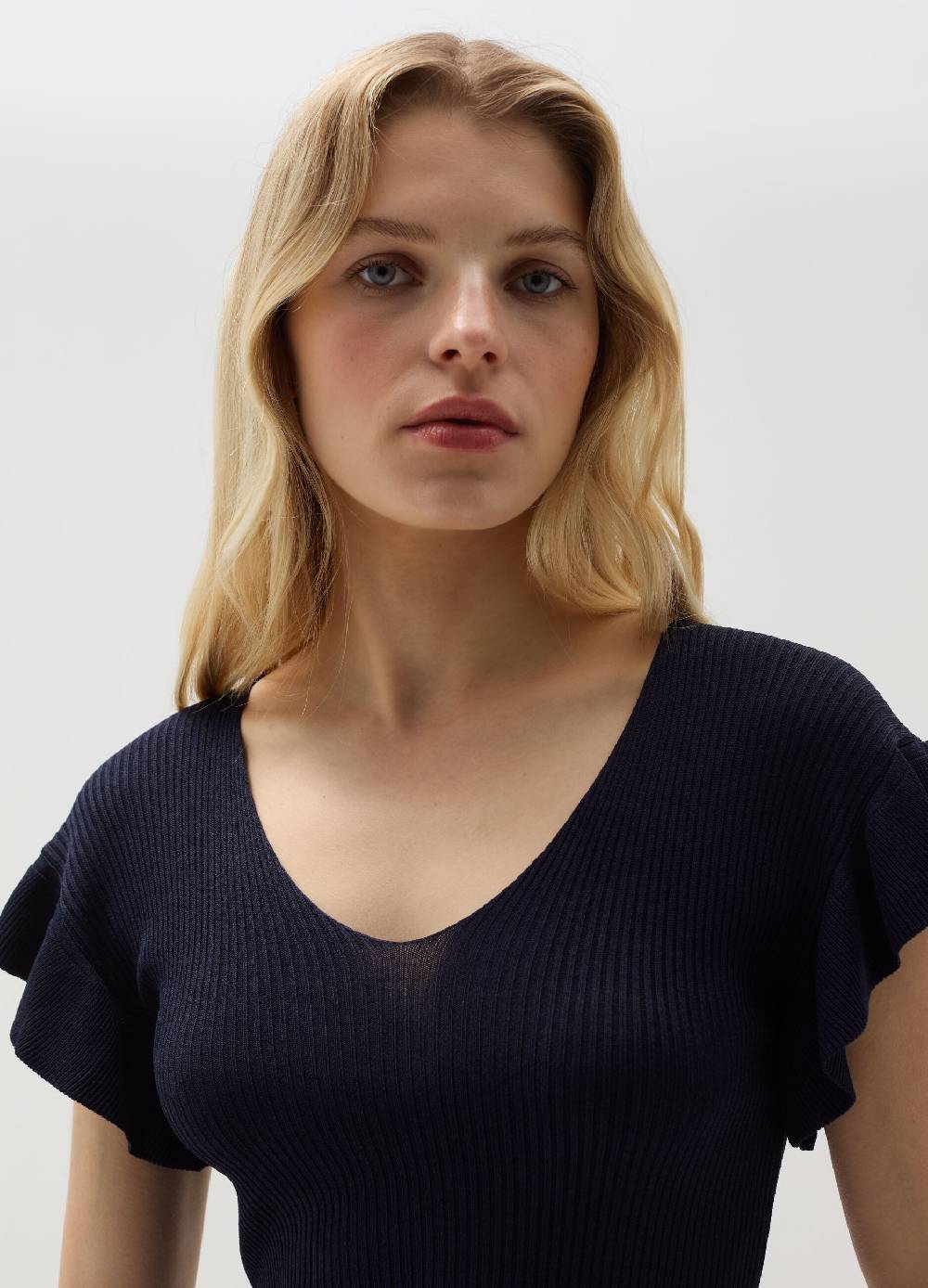 Ovs T-shirt A Costine Maniche Con Volant