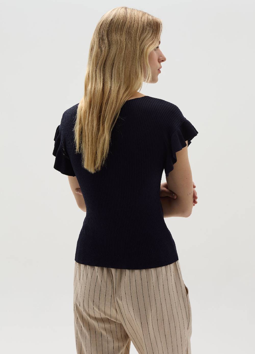 Ovs T-shirt A Costine Maniche Con Volant