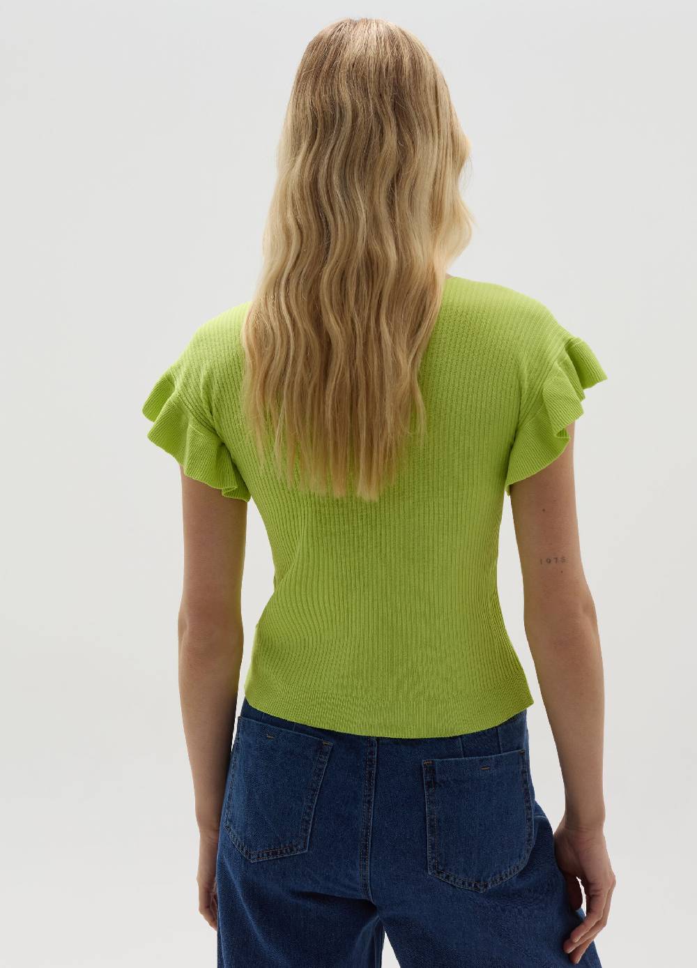 Ovs T-shirt A Costine Maniche Con Volant