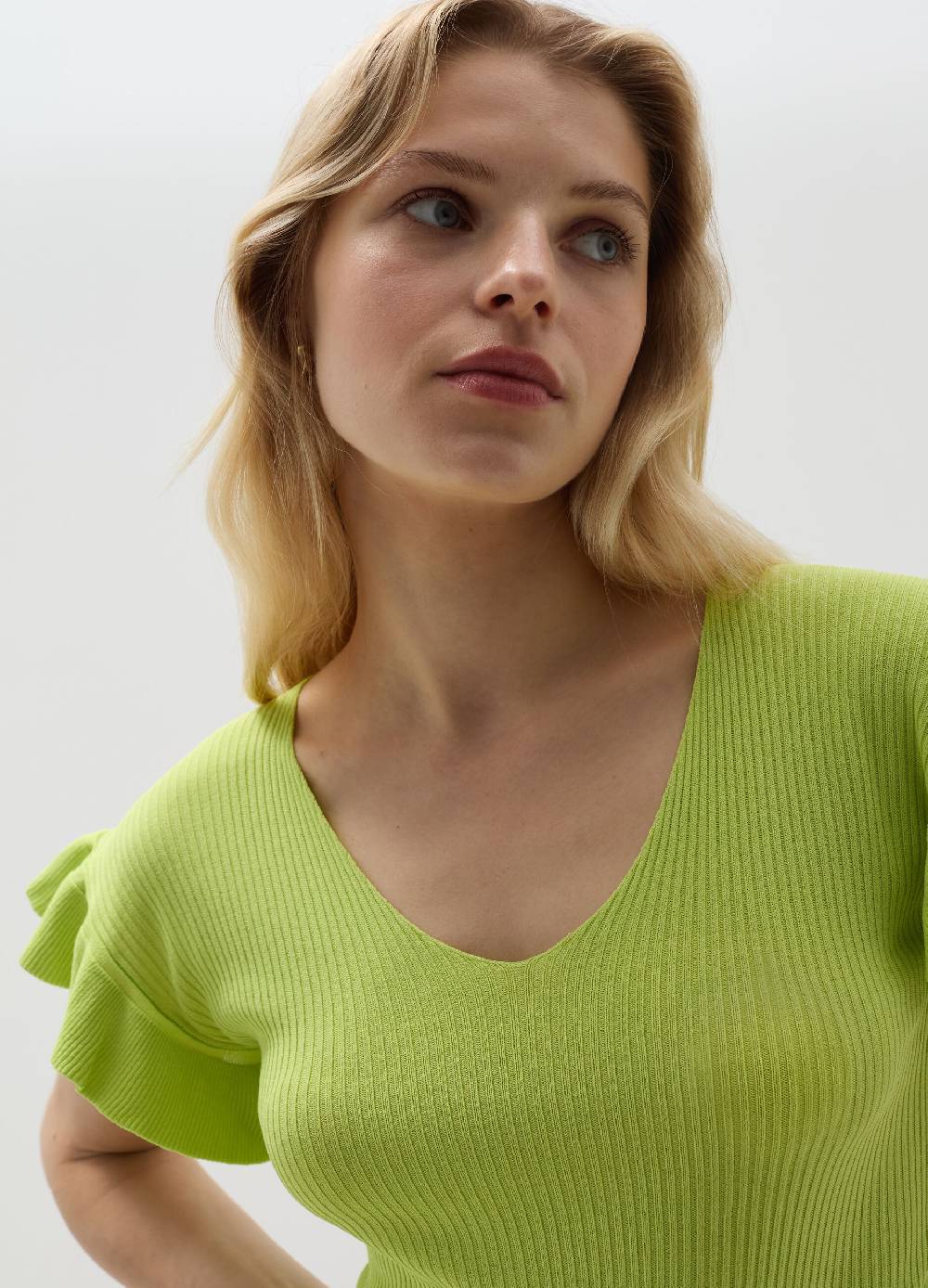 Ovs T-shirt a costine maniche con volant