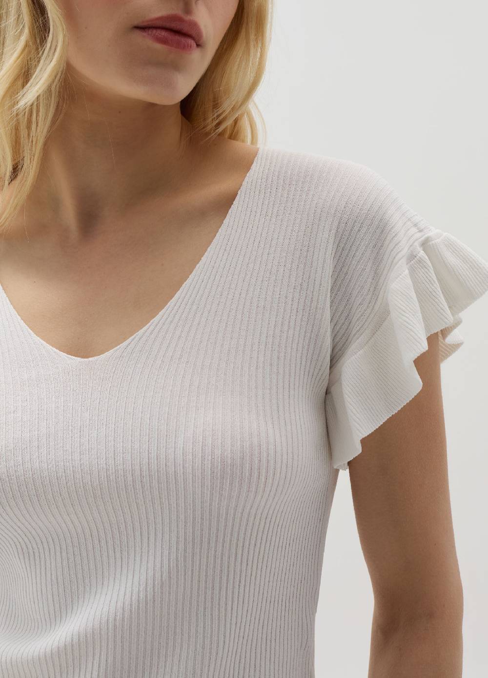 Ovs T-shirt A Costine Maniche Con Volant