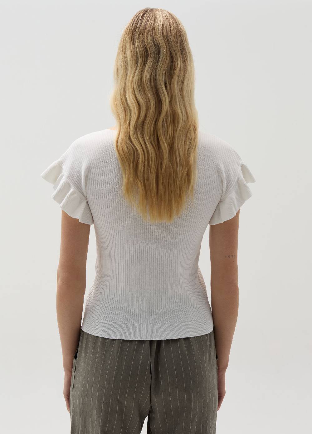 Ovs T-shirt A Costine Maniche Con Volant