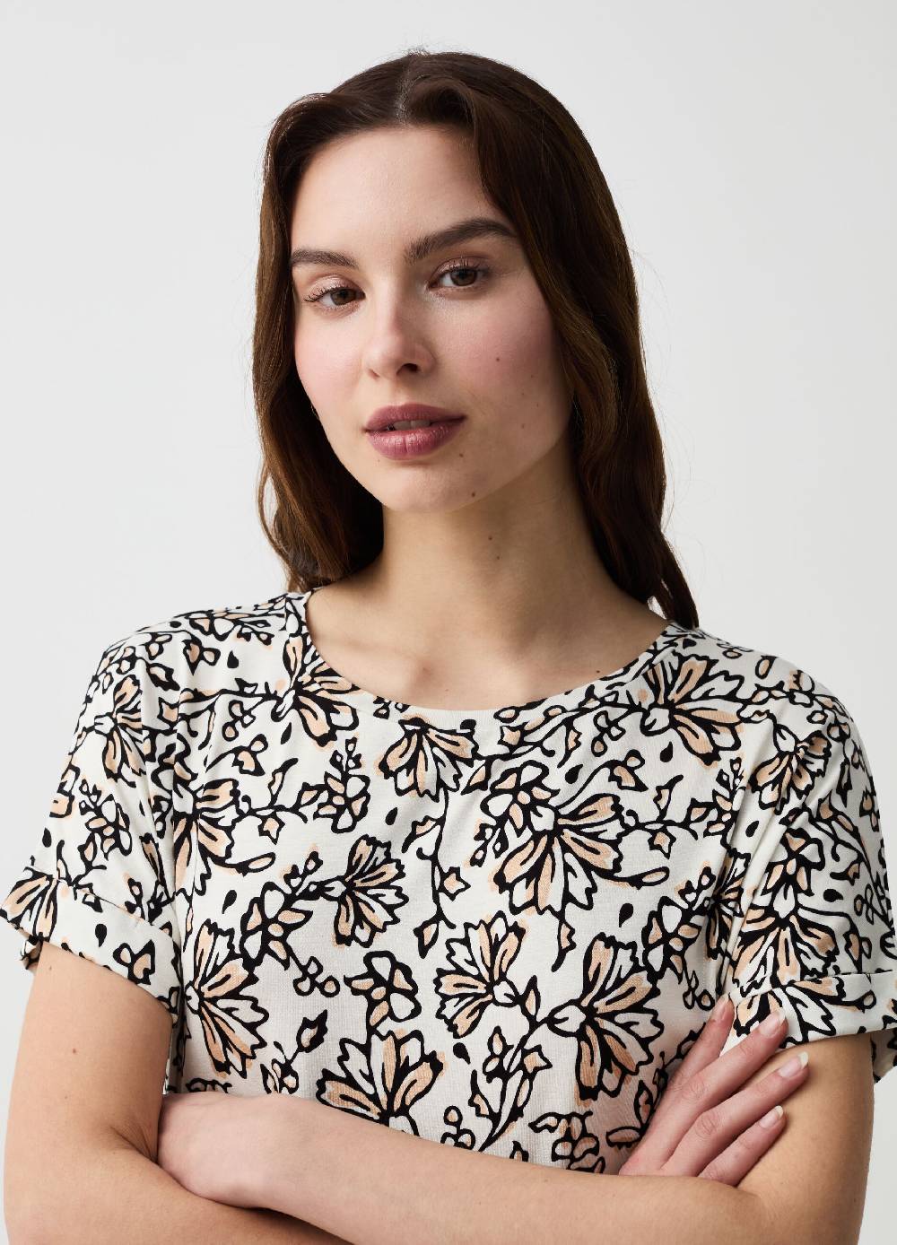 Ovs T-shirt A Fiori Con Maniche A Kimono