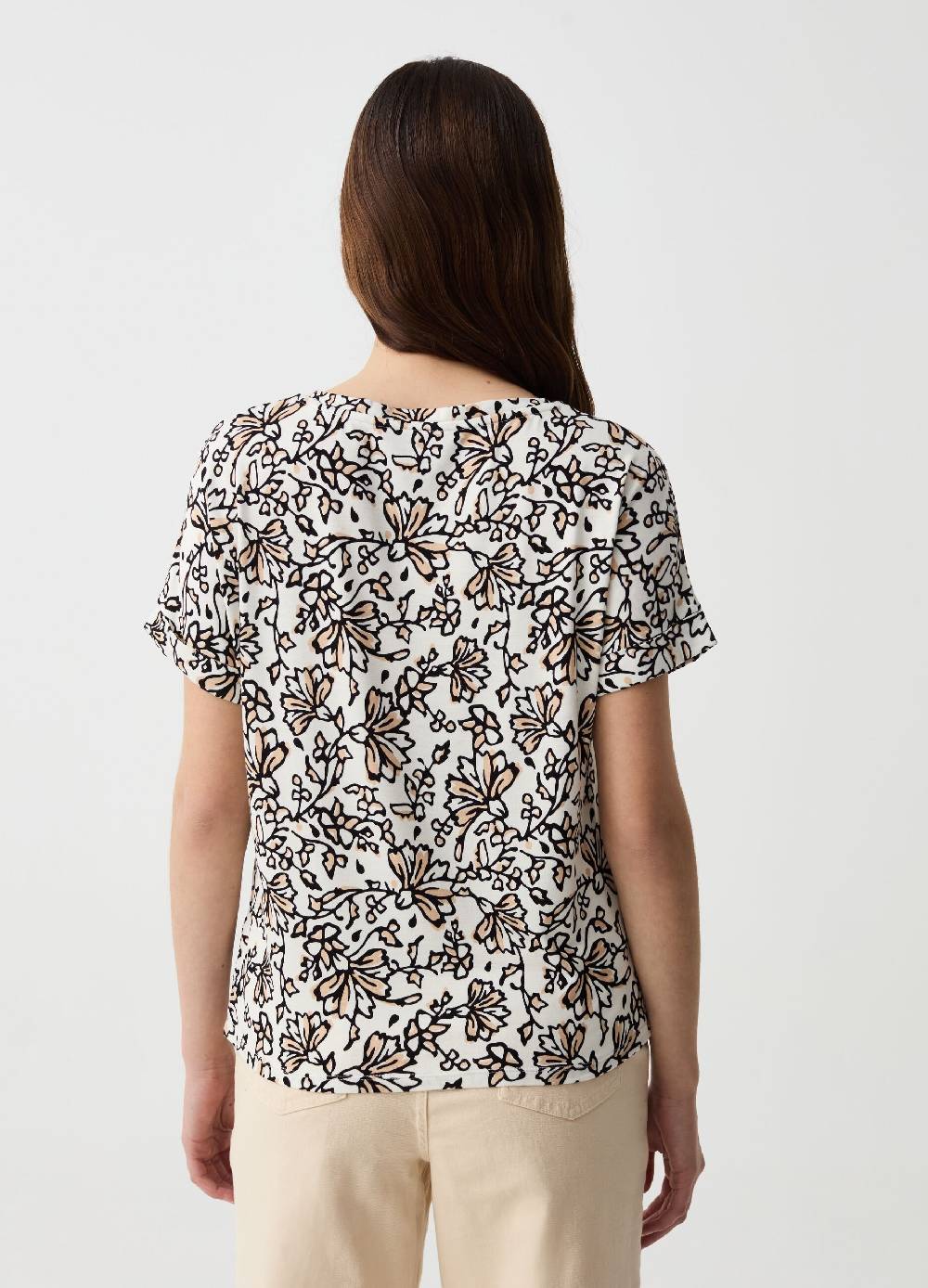 Ovs T-shirt A Fiori Con Maniche A Kimono