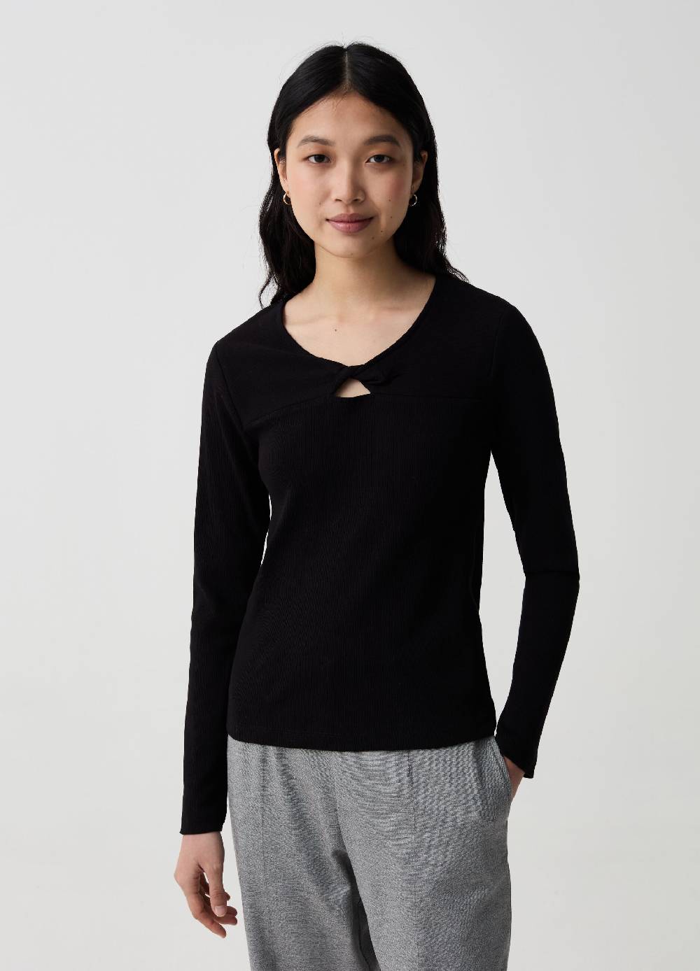 Ovs T-shirt a maniche lunghe con nodo