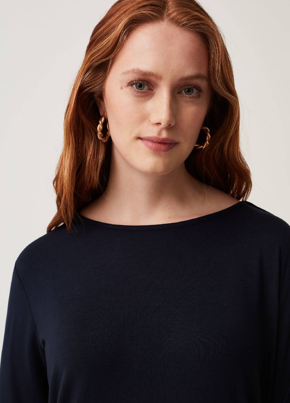 Ovs T-shirt a maniche lunghe in viscosa Curvy MYA