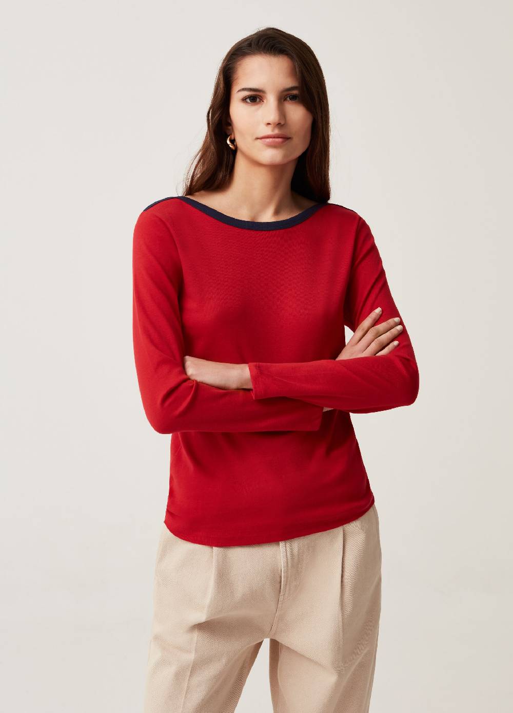 Ovs T-shirt A Maniche Lunghe Scollo A Barchetta