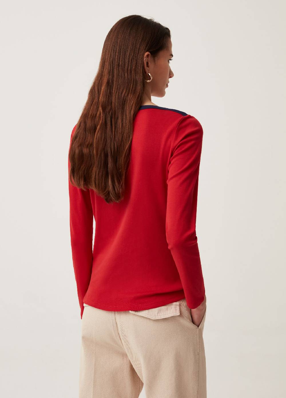 Ovs T-shirt A Maniche Lunghe Scollo A Barchetta