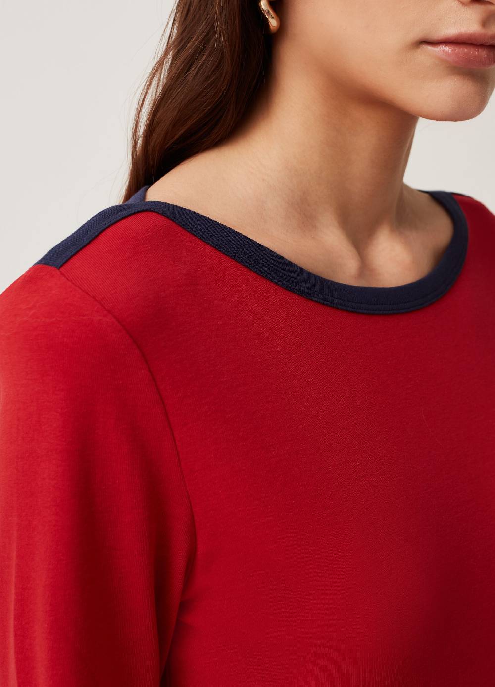 Ovs T-shirt A Maniche Lunghe Scollo A Barchetta