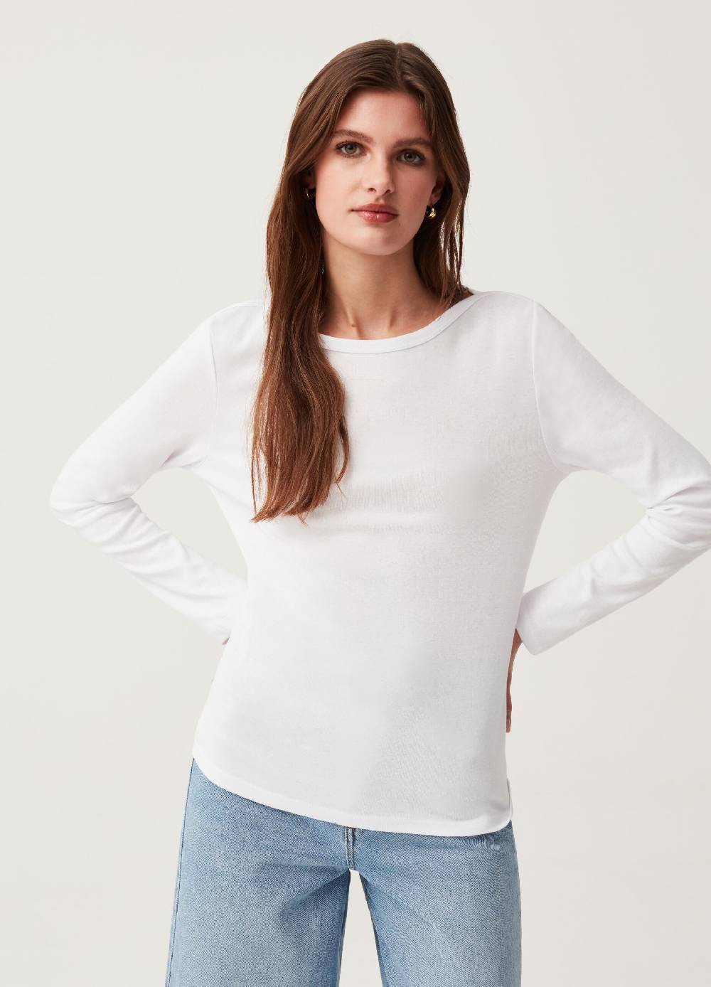 Ovs T-shirt A Maniche Lunghe Scollo A Barchetta