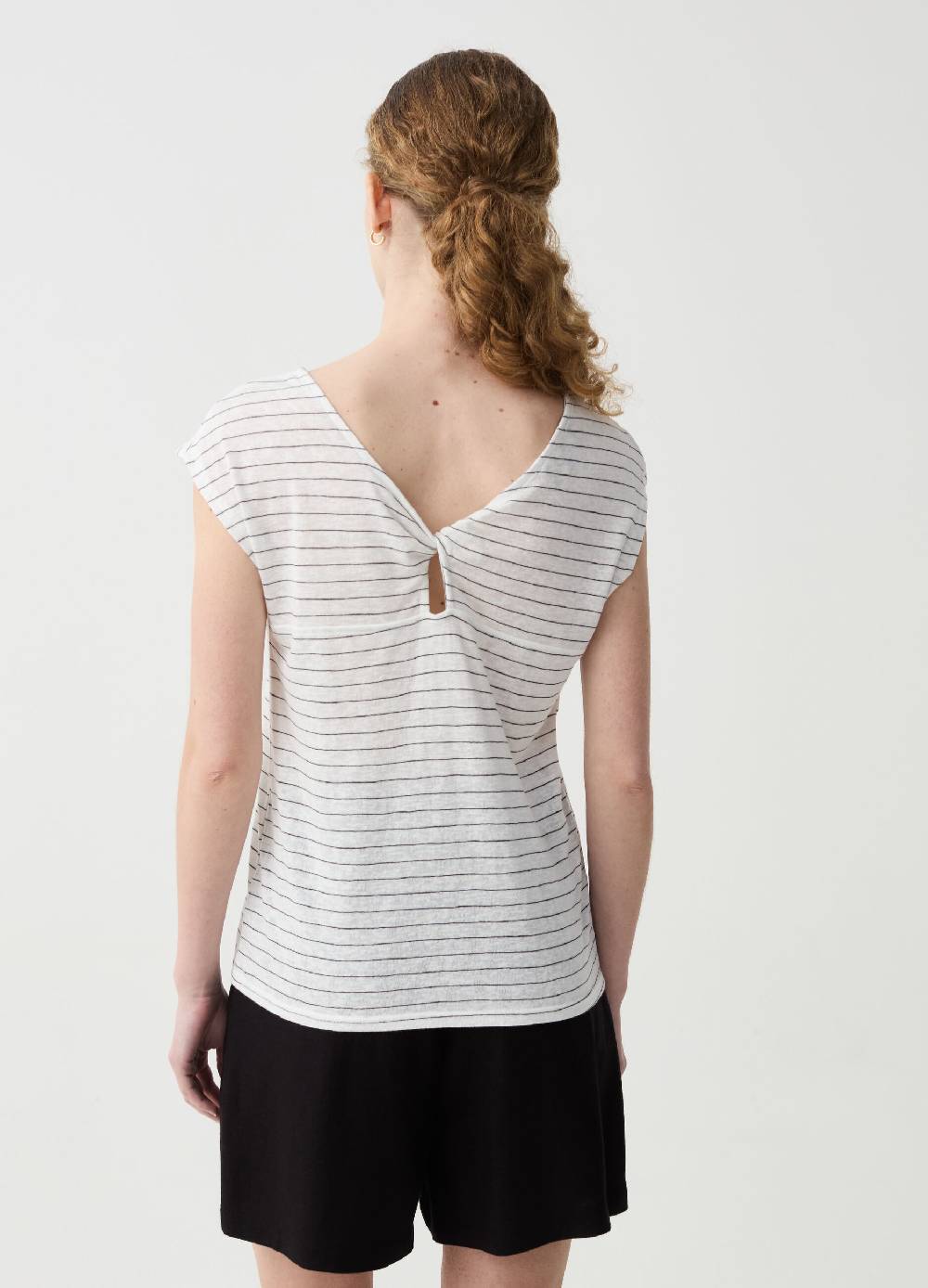 Ovs T-shirt A Righe Con Dettaglio Cut Out E Nodo