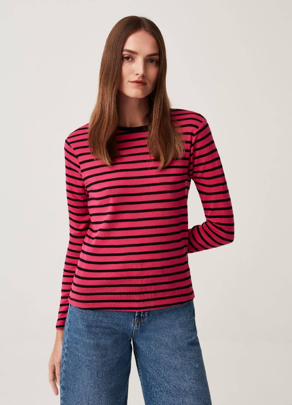 Ovs T-shirt A Righe Con Maniche Lunghe