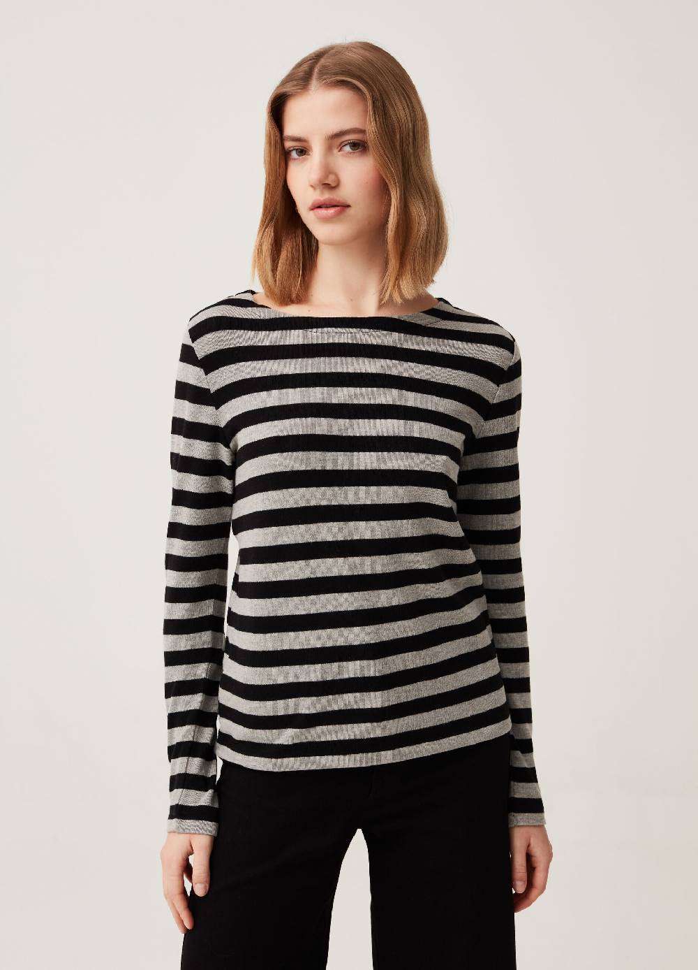 Ovs T-shirt A Righe Con Maniche Lunghe