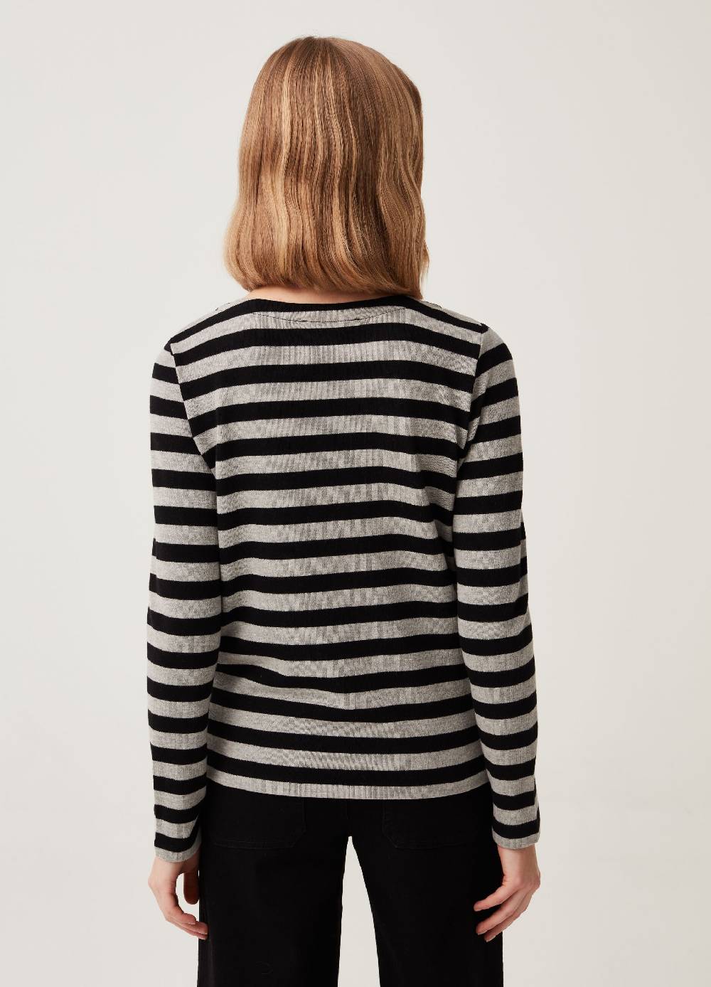 Ovs T-shirt A Righe Con Maniche Lunghe