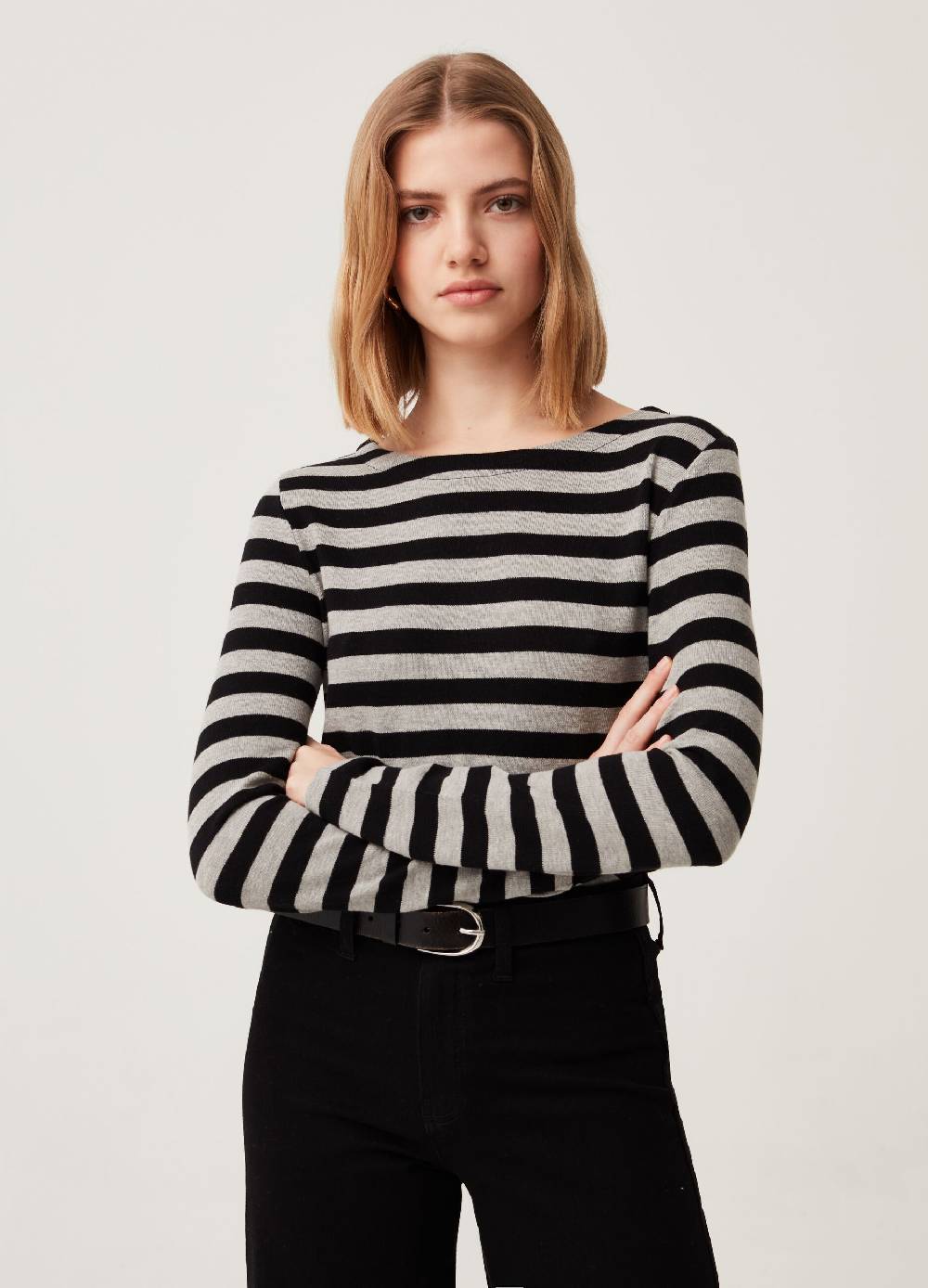 Ovs T-shirt a righe con maniche lunghe