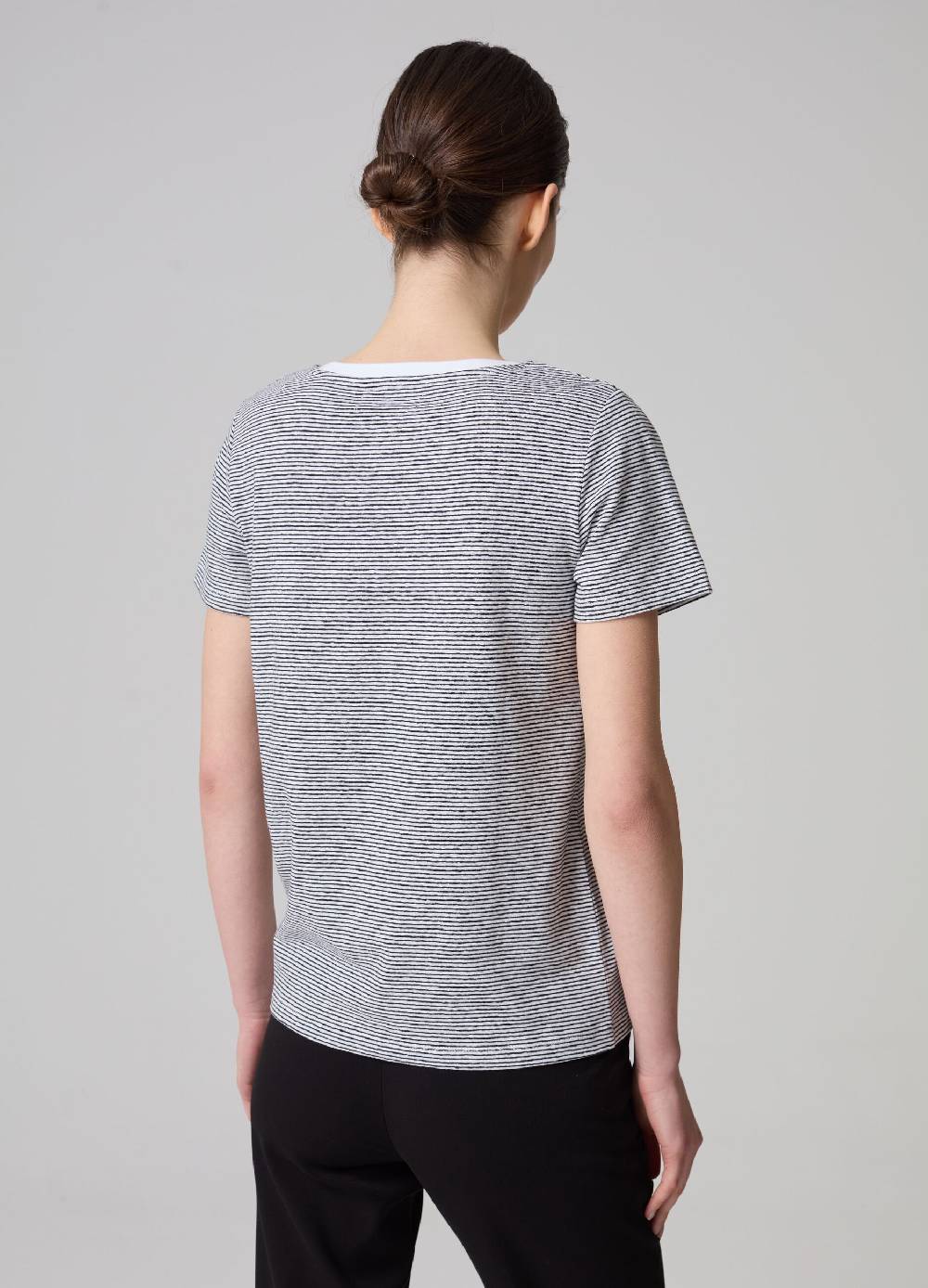 Ovs T-shirt A Righe In Lino E Cotone Elasticizzato