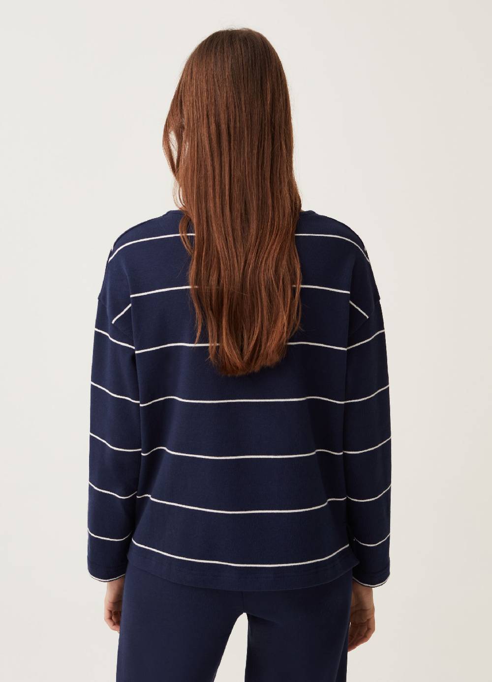 Ovs T-shirt A Righe Sottili Con Maniche Lunghe