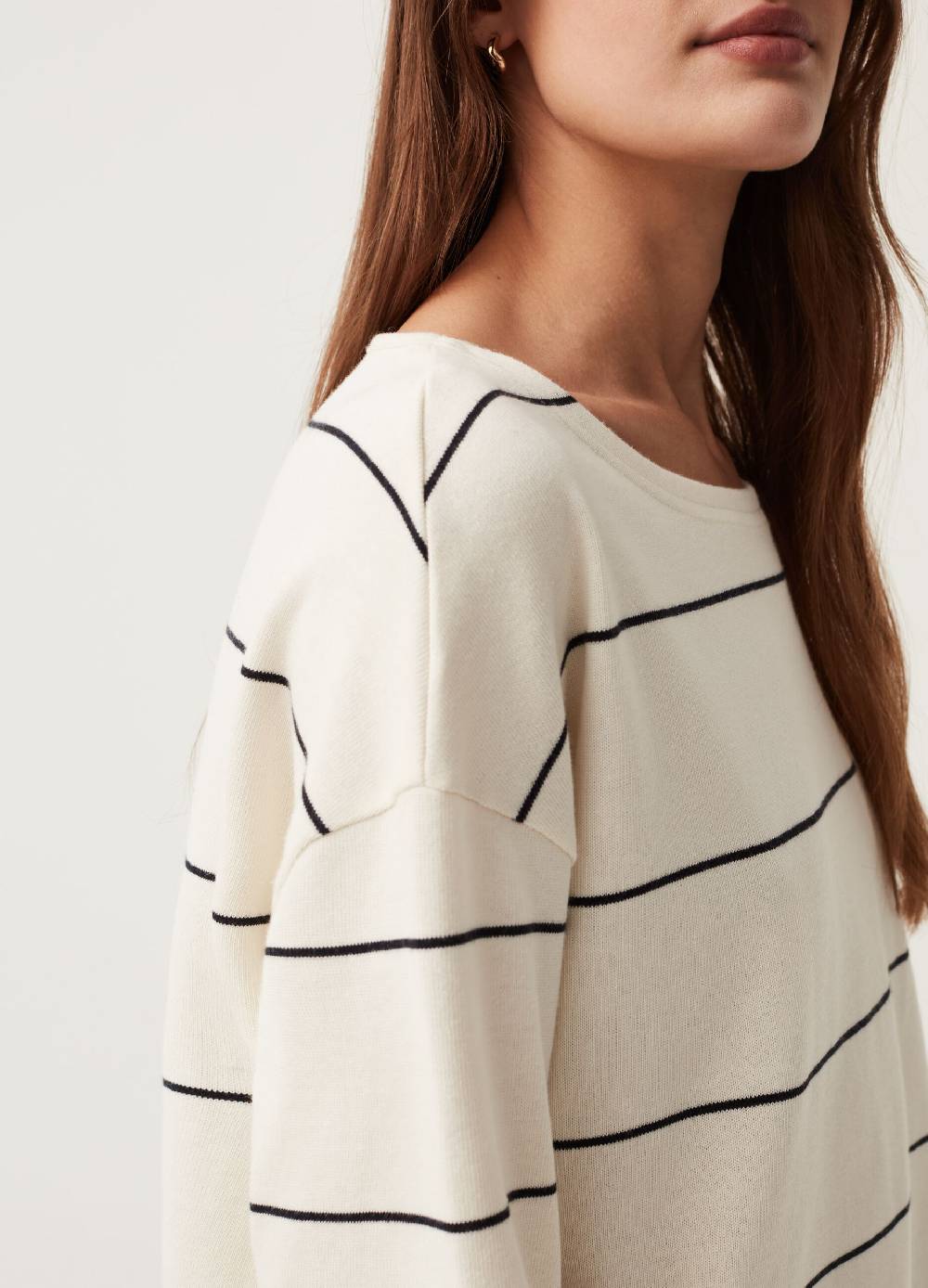 Ovs T-shirt A Righe Sottili Con Maniche Lunghe