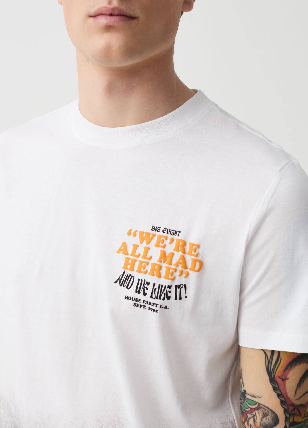 Ovs T-shirt Bicolore Con Stampa Lettering